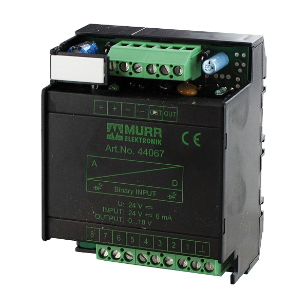 Murrelektronik D/A-CONVERTER 8-BIT - OUTPUT 0 . 10V, IN: 8 Bit - OUT: 0-10 VDC, mounting rail / screw terminal 44067 - main